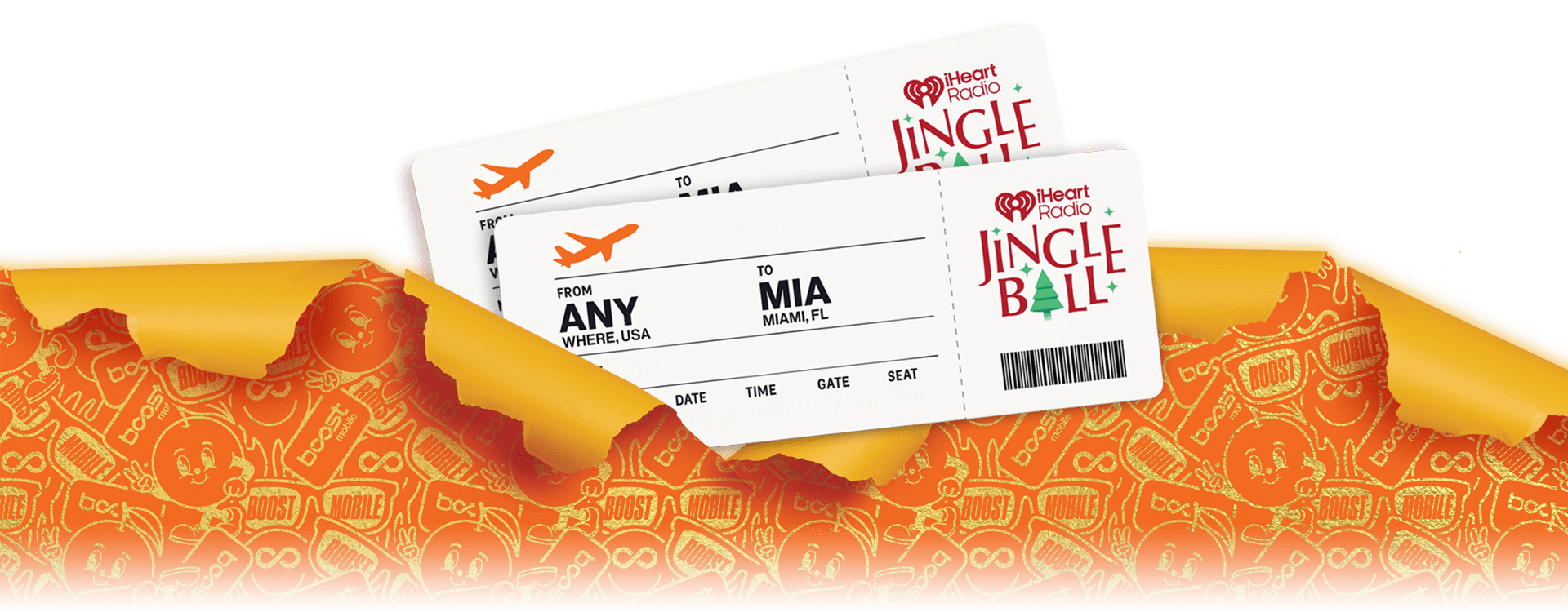 Prize trip tickets visual